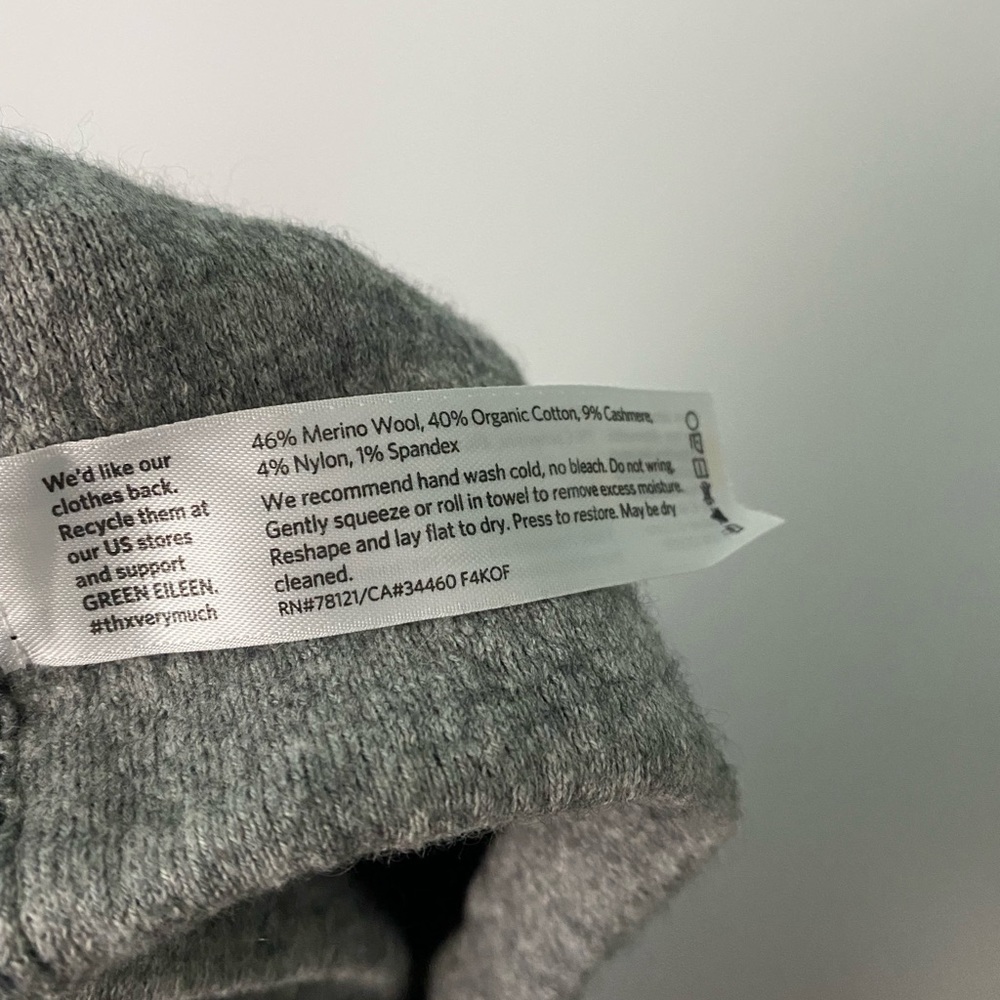 Eileen Fisher wool cardigan gray sz-ps - Picture 4 of 5